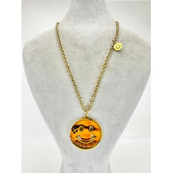 Gold Gülen Yüz Detaylı Kolye